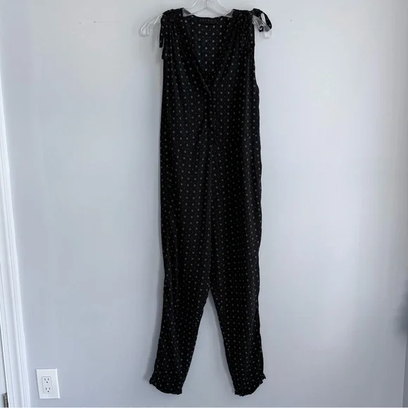 Hatch Twilight Maternity Jumpsuit Size 0 XS Black and White Print Boho Summer